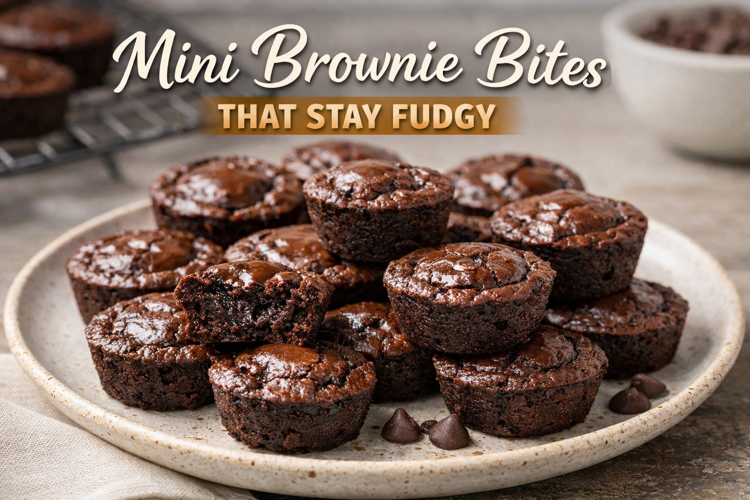 🍫 Mini Brownie Bites That Stay Fudgy