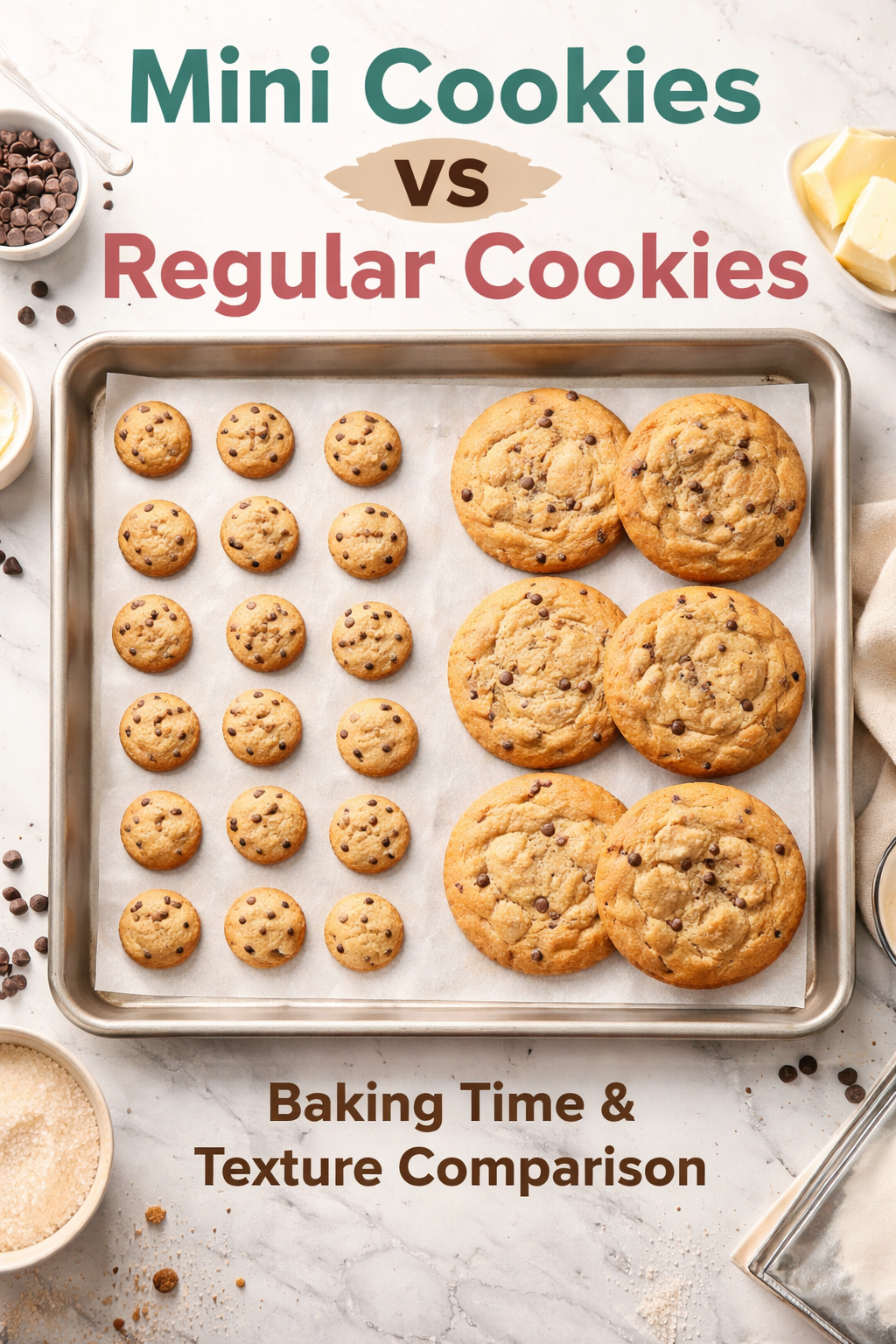 🍪 Mini Cookies vs Regular Cookies: Baking Time & Texture Tips