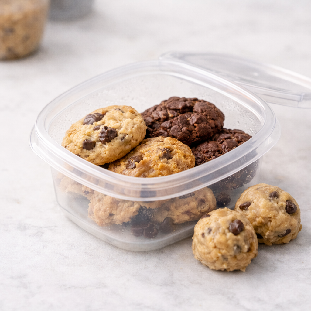Close-up image showing the texture of a properly baked mini cookie.